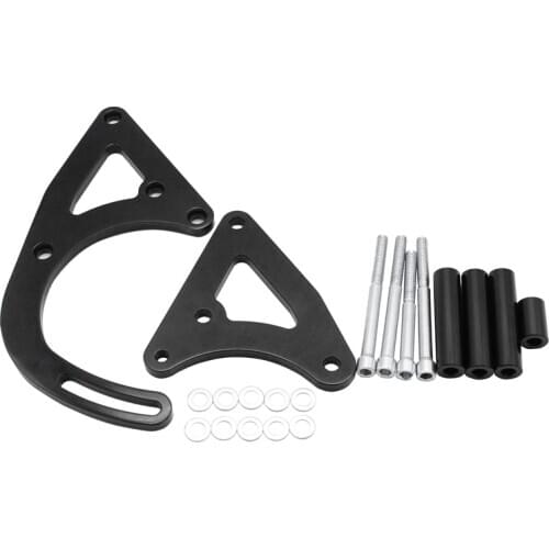 For Holden V8 253 308 Billet Aluminum V8 Drivers Side Mid Mount Alternator Bracket HQ WB BLK AF64-4033BLK