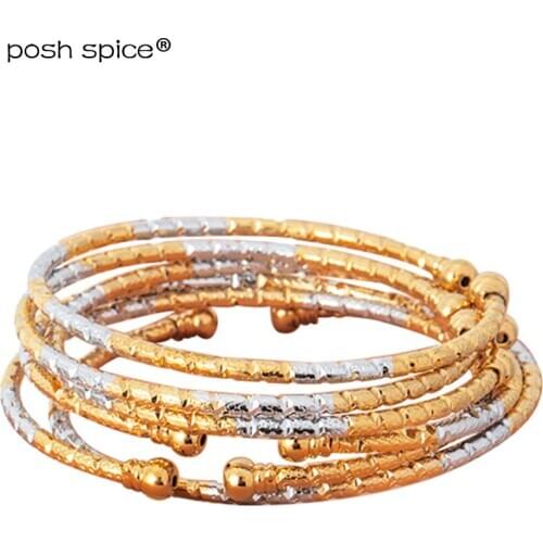 Two Color African Women Bracelet and Bangles Dubai bracelet Bangles Indian Bangles Gold Bangles Middle East Wedding Jewelry Gift