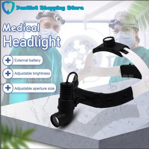 Surgical headlight medical led light loupe magnifier headband lamp adjustable high intensity dental light