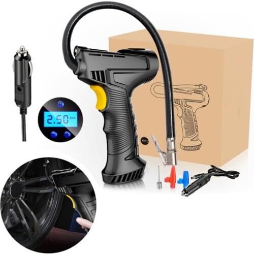N84F Cordless Tire Inflator Car Motorcycle Rechargeable Air Compressor with Non-skid Handle LED Light for Inflate at night
