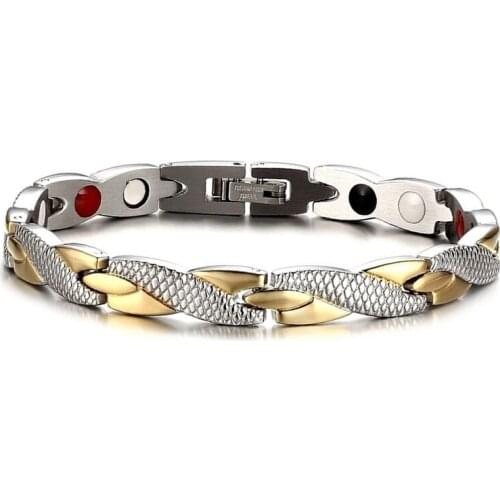 Trendy 4 Colors Weight Loss Energy Magnets Jewelry Slimming Bangle Bracelets Twisted Magnetic Therapy Bracelet Healthcare