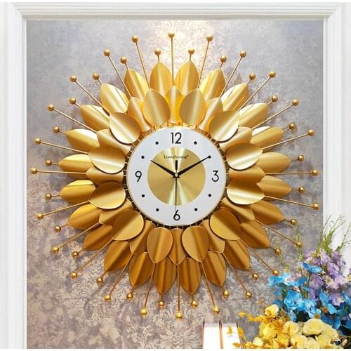 Clock wall clock living room creative home European style atmosphere quiet movement Decoration pendant wall clock