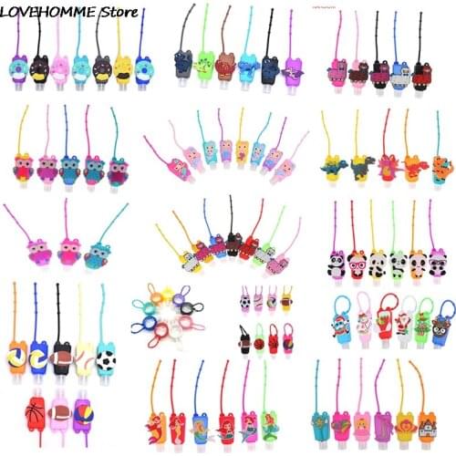 1PC Cartoon Silicone Alpaca Mini Hand Sanitizer Bottle Disposable No Clean Detachable Cover Travel Portable Safe Gel