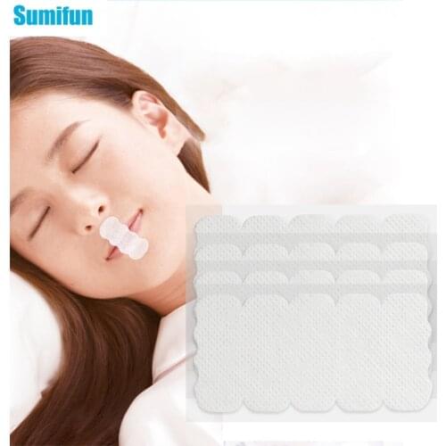 10/30/60pcs Anti Snoring Patch Correct Mouth Shape Breathe Help Sleep Anti-snoring Tape Nasal Lip Paste for Adult and Kids