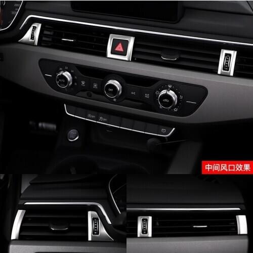 Fit for Audi 17- 19 A4L / A5 / S4 front air conditioning outlet decoration paste center console Sequin frame 20