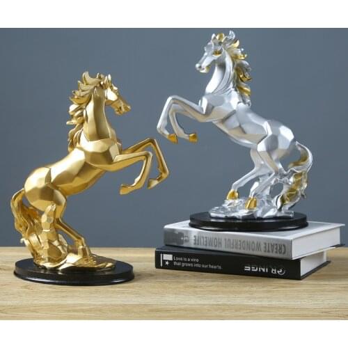 Resin Horse Statue Home Decor Animal Figurines Office Decoration Accessories Sculpture Nordic Desktop
