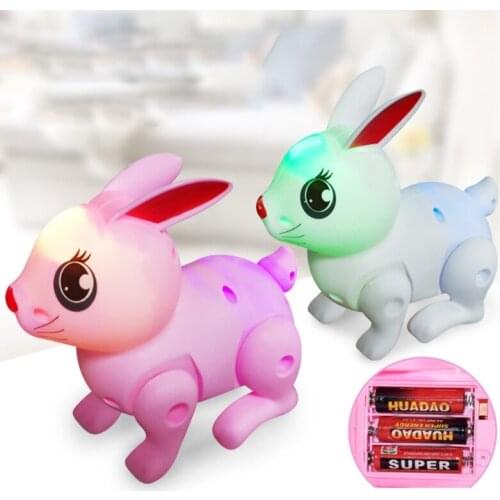 Hot Musical Animal Toys Dancing Rabbits with Cheerful Music Cheerful Animal Model Toy for Kids Randomly Colored