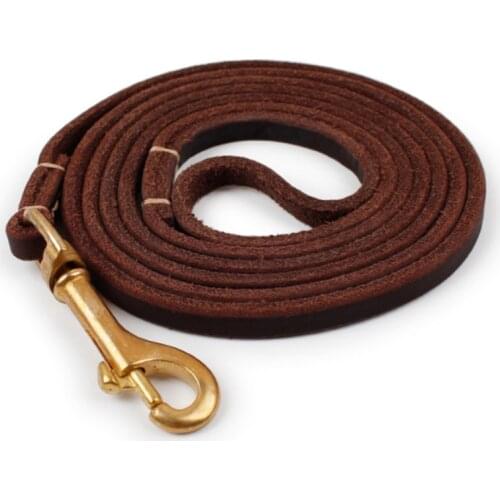 Genuine Cow Leather Pet Dog Leash Outdoor Walking Lead Puppy Leashes For Small Medium Dogs 130 180 CM