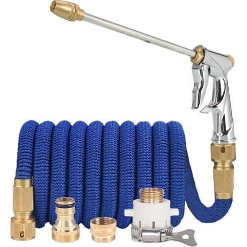 Garden Hose Retractable Magic Garden Watering Hose Adjustable Nozzle EU High Pressure Strong Water Pipe Laundry Room System
