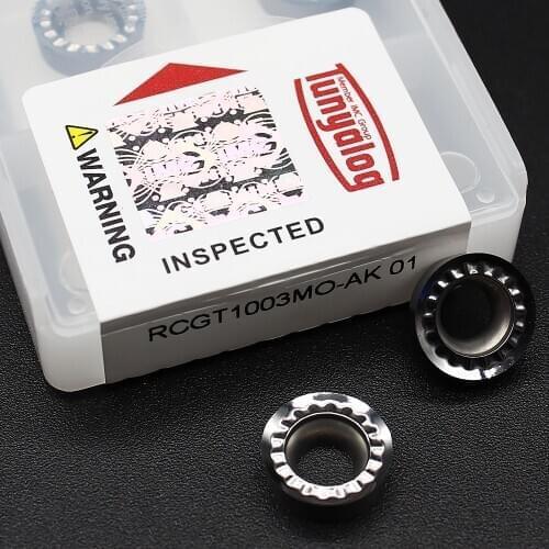 RCGT1003 MO AK 01 Aluminum Turning Inserts Round Blade RCGT 1003 Carbide CNC Lathe Cutter Aluminum