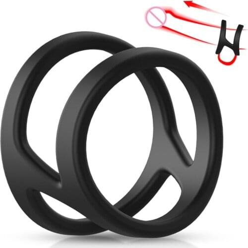 Silicone Penis Ring Sex Toys for Men Male Masturbator Cock Enlargement Strapon Delay Ejaculation Sleeve for Penis Adult Sex Shop