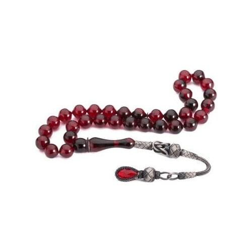 Starling Cut Mixed Red Moire Squeeze Amber Rosary | muslim | necklace | bracelet | tree | natural stones | Amber | handcrafted