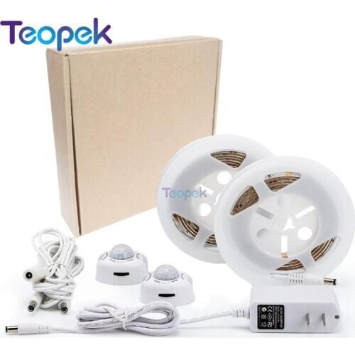 Bed light Intelligent Human Body induction LED strip Cabinet Lights kitchen wardrobe lights bedroom stairwell neon fita 12V