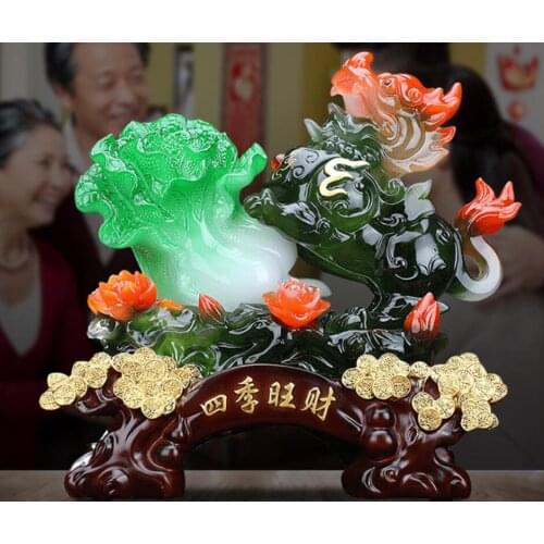 PI xiu arranging pieces of living room decoration jade cabbage fengshui choi store opening opening practical gifts