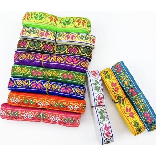 20mm 7 Meters/Lot Embroidered Trim Single Face Vintage Lace Ribbon DIY Apparel Bag Clothing Garment Sewing Accessories 11 Colors