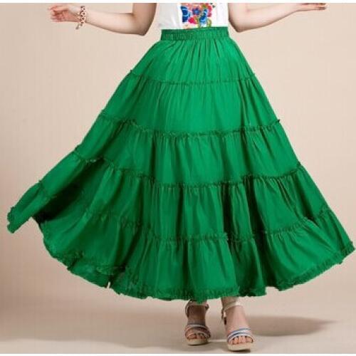 2020 NEW womens chiffon bohemian beach skirts,plus size casual maxi expansion skirt,fashion Princess cake skirts