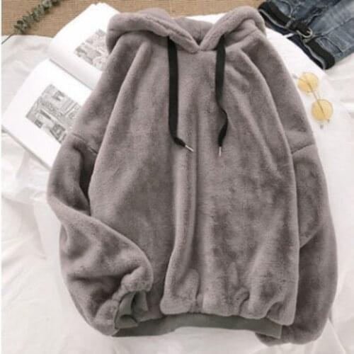 Plus Size S-3XL Hoodie Harajuku Sweatshirt Fleece Pullover Oversize Itself Solid Hoodies Loose Womens Sweatshirt Casual Moletom