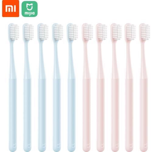 10pcs/ lot Xiaomi Mijia Toothbrush Adults Toothbrushes Soft Bristle Oral Care For Families Adults Kids Pregnant Women