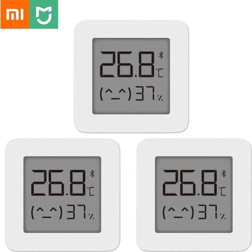 3 PCS Xiaomi Mijia Bluetooth Thermometer 2 Smart Home Temperature Humidity Sensor Building Automation with LCD Screen