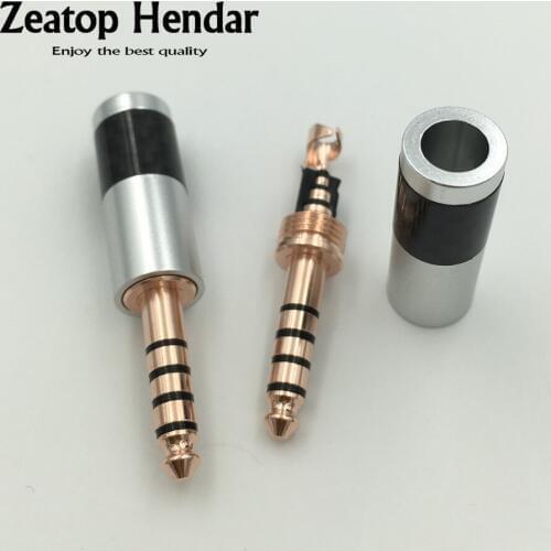 1Pcs Rose gold Plated 4.4mm 5 Pole Male Headphone Pin Plug Audio Adapter for Sony PHA-2A TA-ZH1ES NW-WM1Z NW-WM1A AMP Player