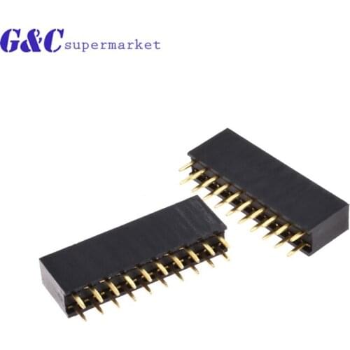 10/20/100PCS 2X10Pin Header Strip 2.54mm 10pin Double Row Straight Female diy electronics