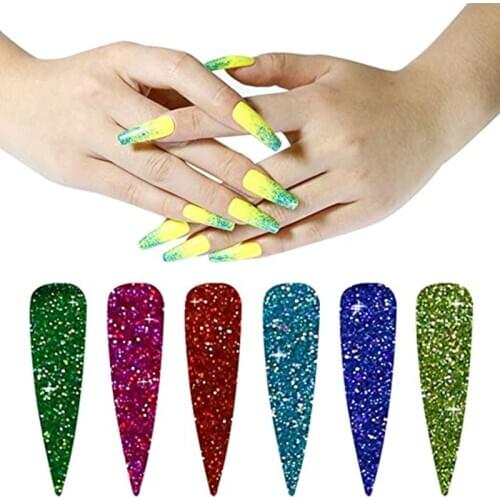 10 Gram Glitter Nail Makeup Eyeshadow Face Body Eye Hair Nail Festival Chunky Holographic Glitter Art Powder Nail Pigment