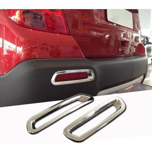 2 Pcs ABS Chrome Rear Fog Lamp Cover Tail Fog Light Frame Sticker Trim For Chevy Trax 2014 2015 2016 2017 2018 2019