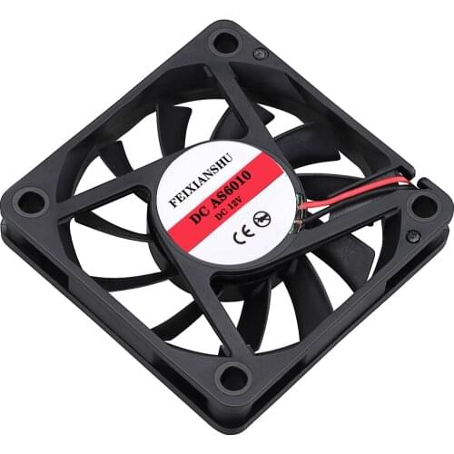 2 peças 12v 60mm 6010 dc ventilador 60x60x10mm 6 ventilador resfriador de computador, caso da cpu ventilador de refrigera