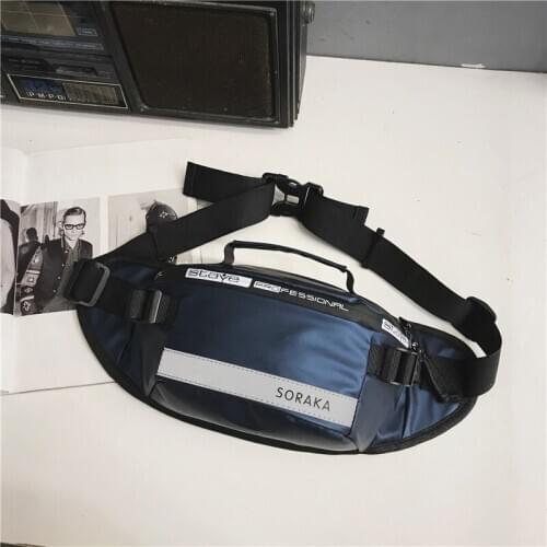 2021 spring new waist bag waterproof outdoor running personal waist bag reflective strip chest bag mobile phone storage bag