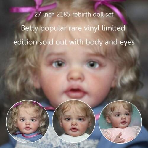 27 Inch 2185 Rebirth Doll Set Betty Popular Rare Vinyl Limited Sold Out Edition With Body And Eyes Doll