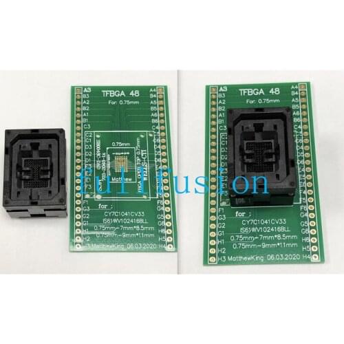 BGA48 0.75mm Pitch IC Test Socket Package Size 9x11mm CSP48 Programming Adapter SB0048C-DAD
