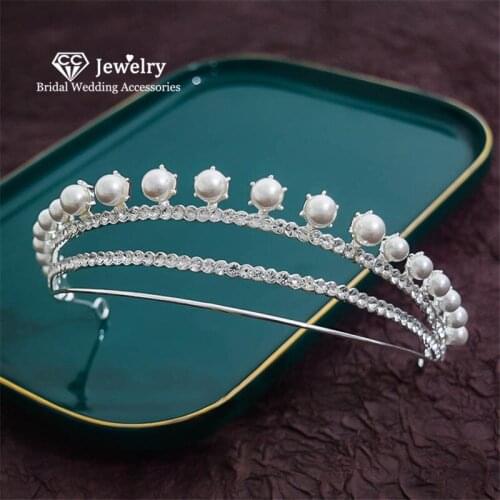 CC Hairband for Women Hair Hoops Headband Wedding Accessories Bridal Bridesmaids Pearl Hairwear Engagement Girls Headdress M145