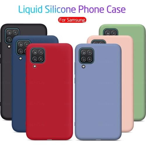 Para fundas for samsung a12 case colorful liquid soft silicone phone cover for samsung galaxya12 galaxy a 12 sm-a125f/dsn 6.5