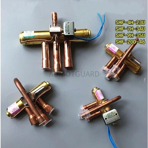 Air Conditioning Four-way Reversing Valve 1-5p Air Conditioning Air Energy Heat Pump Four-way Valve with Coil