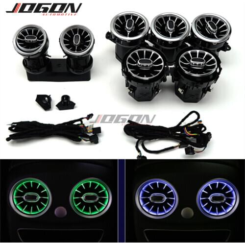 For Mercedes Benz A Class W177 CLA C118 19+ Dashboard AC Condition Air Vent Blower Outlet Trim Atmosphere Ambient Light Lamp