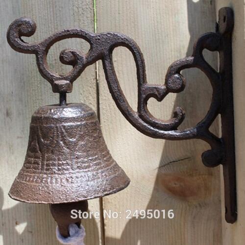 Cast Iron Decorative Doorbell Small bell Rustic iron bell Welcom door bell Decorations bell wall