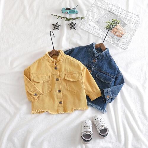 Boys and Girls' Jeans Jacket Toddler Boys Soft Lovely Fashionable Jacket for Baby Girls Coat Clothes Denim Jacket Outwear