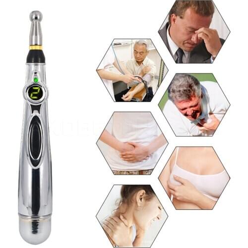 Electric Acupuncture Point Massager Meridian Laser Energy Pen Relief Pain Pen Therapy Magnet Heal Massage Tools Dropship