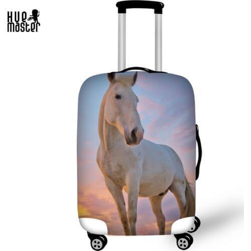 HUE MASTER Suitcase Protective Covers Travel Accessories Horse Printing Luggage Cover Waterproof High Elastic Dust Case Cover