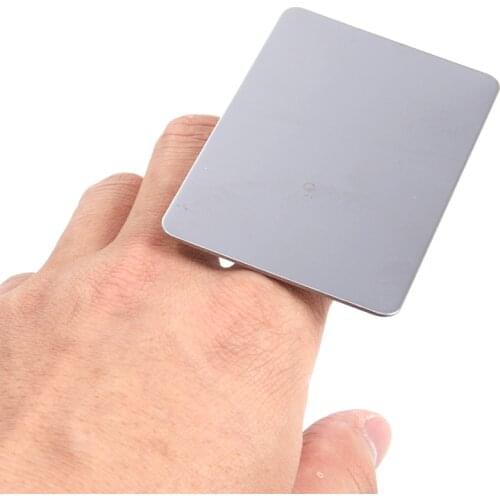 Finger Ring Color Palette Stainless Steel Plate Make Up Cream Foundation Palette