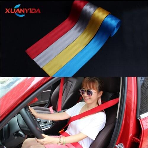 Red seat belt webbing 3.6Mx4.8CM car safety belt webbing car modified webbing FabricHarness safety belt car accessories in stock
