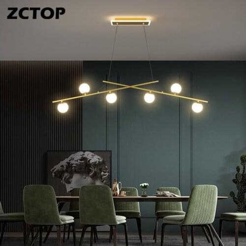 Moder Gold LED Pendant Lights L120cm Living Dinging Room Study Room Decor Hanging Lighting DIY Adjustable Pendant Lamps Fixtures