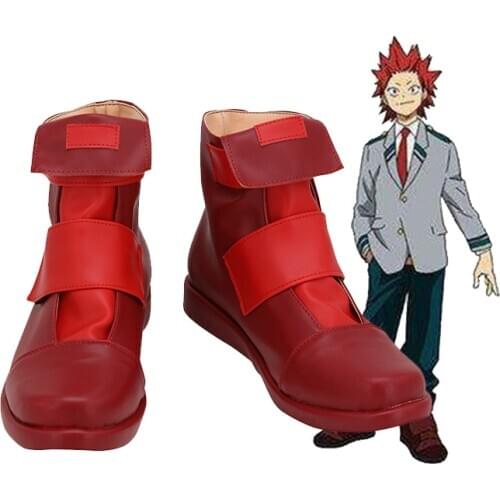 My Hero Academia Boku no Hero Akademia Cosplay Kirishima Eijiro Cosplay PU Shoes Boots Custom Made Any Size
