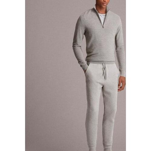 2021 Mens Autumn and Winter Sweater Half Zipper Turtleneck Warm Pullover Ctton Male Casual Slim Knitted Sweaters sueter