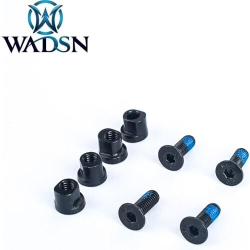 WADSN 4 Pcs Steel Keymod Long Screw Nut Set Replacement Set Rail Section Hunting Gun Handguard Keymod Accessories ME104