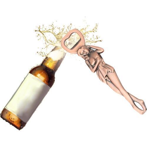 Novelty Alloy Metal Beauty Sexy Lady Bar Beer Bottle Opener Pendant Kitchen Tool