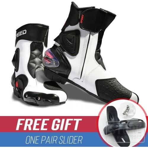 NEW Motorcycle middle calf boots Motorbike Equipment climbing Hiking riding shoes Speed LOCOMOTIVE Protective Gear racing boots