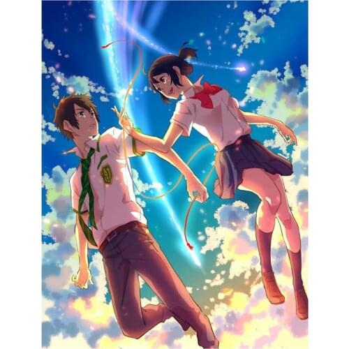 New Arrivals 5D DIY Full Round Diamond Painting Anime Your Name Cross Stitch 3D Embroidery Rhinestone Mosaic Home Decor Art Y436