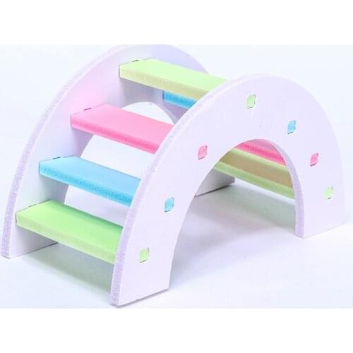 New Pet hamster Wooden Bridge Hamster Hamster Toy Wooden Bridge Hamster Supplies Wooden Bridge Eco-friendly Toy Small Chinchilla