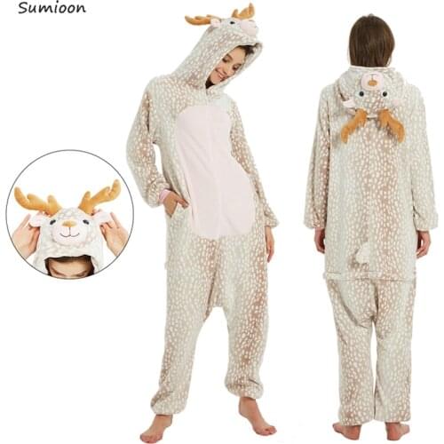 Kigurumi Unicorn Pajama Adult Animal Panda Onesie Boys Girls Women Men 2020 Winter Pajama Suit Sleepwear Flannel Pijama
